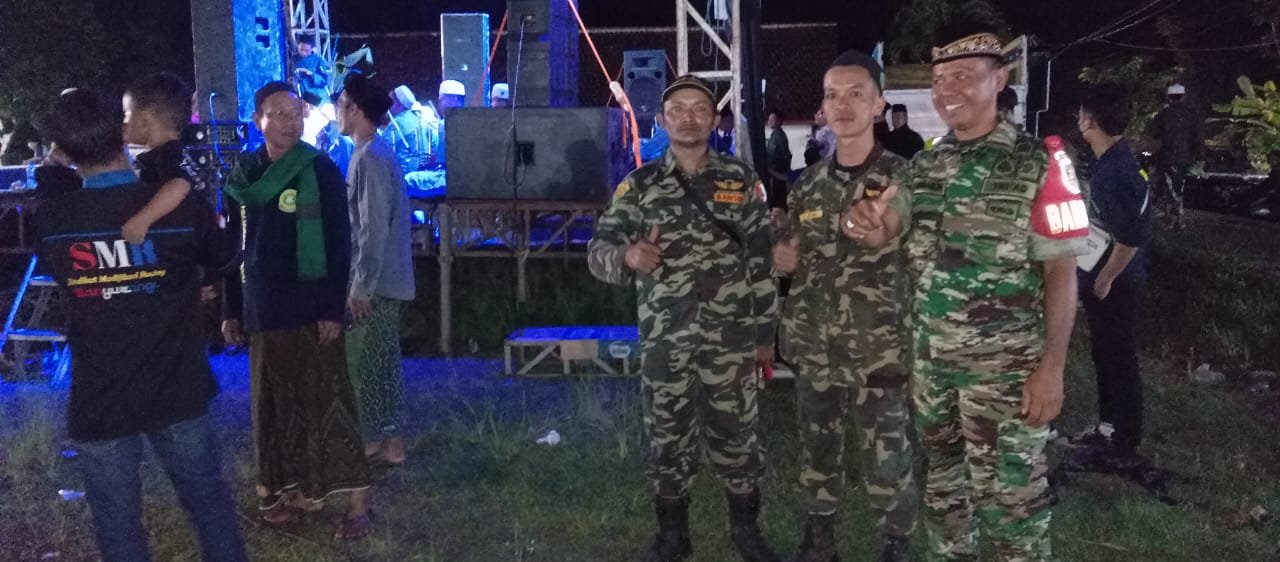 Kolaborasi TNI dan Banser Amankan Paspan Bersholawat dalam Maulid Nabi Muhammad SAW