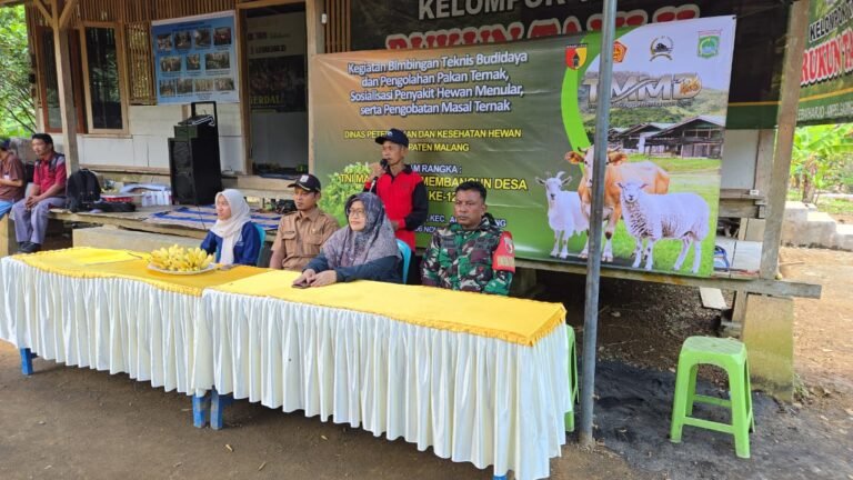 Dalam rangka mendukung program TNI Manunggal Membangun Desa (TMMD) ke-126, Dinas Peternakan Kabupaten Malang menggelar kegiatan Bimbingan Teknis (Bimtek) di Dusun Krajan II, Desa Lebakharjo, Kecamatan Ampelgading, Kabupaten Malang