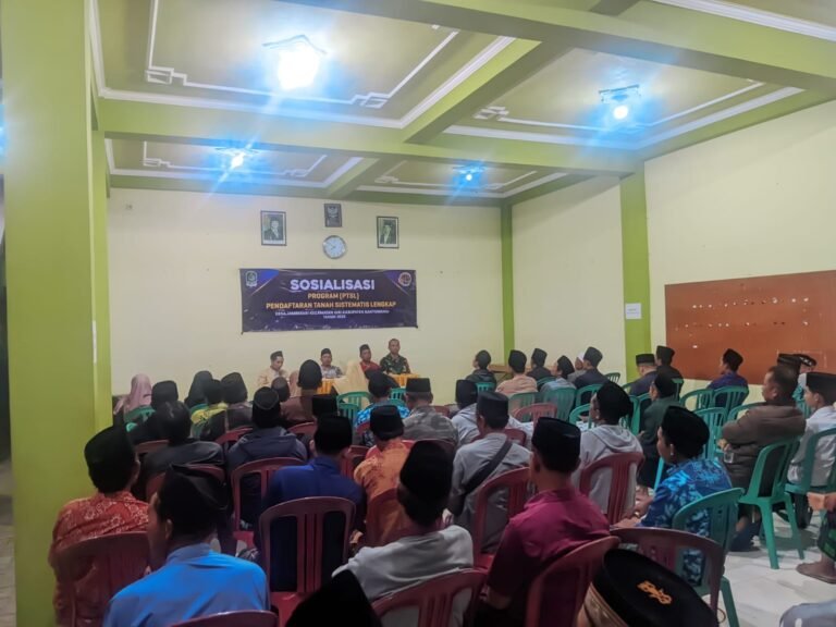 Sosialisasi Program PTSL di Desa Jambesari Berjalan Sukses, Babinsa Tegaskan Komitmen TNI Dukung Kepastian Hukum Pertanahan